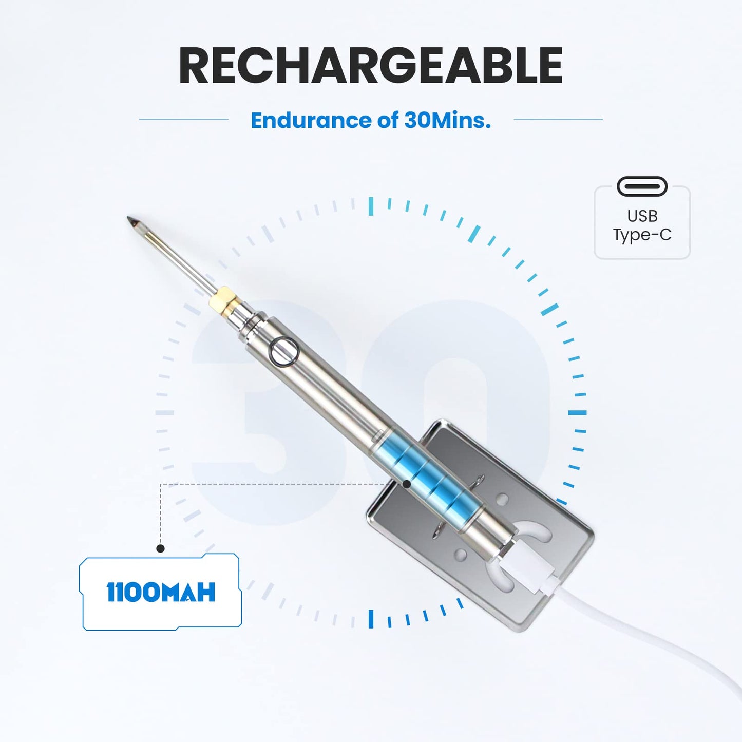 Cordless Soldering Iron Kit 1000mah USB Wireless Electric Soldering Gun Pen, Portable and Rechargeable battery