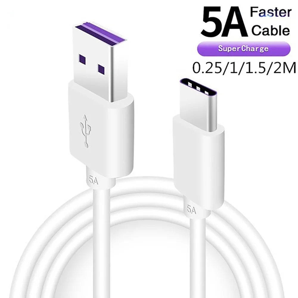 High-Speed 5A USB Type C Cable for Fast Charging