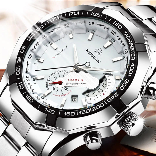 Stylish Chronograph Sport Watch - Automatic Mechanical Movement, Waterproof, Luminous, for Casual and Business Use